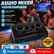Multifunctional Audio Mixer Amplifier Portable Dual Mic Inputs for Amplifier & Microphone Karaoke