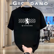 GIORDANO Men's Pattern T-shirt Original Pure Cotton Casual Short Sleeve T-shirt