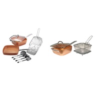 Frying Pan Four-Piece Set Square Pan Frying Pan Copper Color Non-Stick Pan