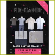 ➳ □ ☼ ◺ New male Non-teaching personnel Deped UNIFORM fabric  uniform  not ready to wear or tela on