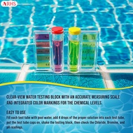 ARHS 2-Way Swimming Pool &amp; Spa Test Kit Reagent pH Indicator Phenol Red for Chlorine and pH Test