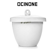 OCINONE Lab Porcelain Crucible, White With Lid Ceramic Crucible, 50ml Capacity Smooth Surface Labora
