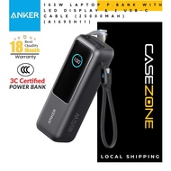 Anker Power Bank 25000mAh 165W Ultra-Fast Portable Charger with Built-In and Retractable USB C [3C C