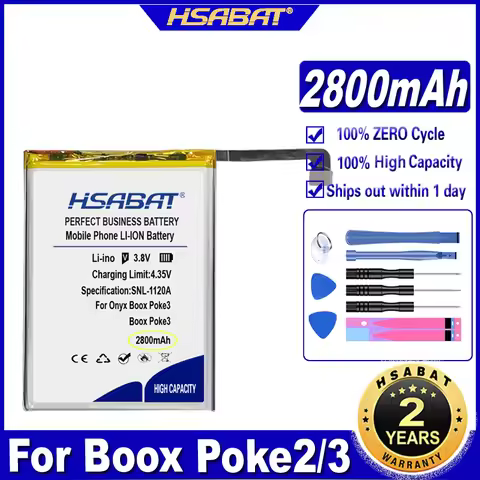 HSABAT CLP255875 2800mAh for Onyx Boox Poke2 / Boox Poke3 Battery for Onyx Boox Poke 2 / Boox Poke 3