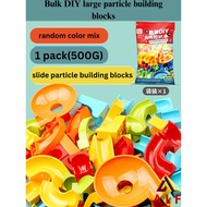 ( CLEARANCE SALES)500Gram  Bulk DIY large particle SLIDE blocks /LEGO BESAR COMPATIBLE/MAINAN KANAK/
