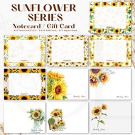 Sunflower Series - Personalized / Customized Notecard / Gift Card / Message Card