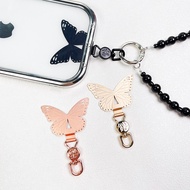 360 Rotating Stainless Steel Mobile Phone Clip Ultra-Thin Lanyard Gasket Pendant Connection Piece Or