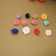 1.5cm Simulation Polyester Rose Head Simulation Fake Flower Fabric Rose Flower Silk Cloth Flower Hea