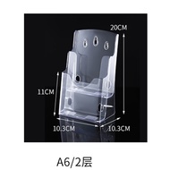 A5/A6 Acrylic Brochure Holder Pamphlet Holder 1/2/3Tier Plastic Clear Brochure Holder