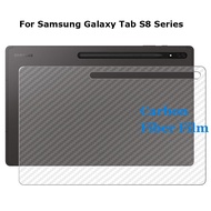 For Samsung Galaxy Tab S8 Plus Ultra 3D Transparent Carbon Fiber Back Skin Film Stiker Screen Protector (Not Glass)