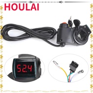 HOULAI Electric Bike Thumb Throttle, 12V-99V LED Scooter Thumb Throttle, Durable Black Easy Installa