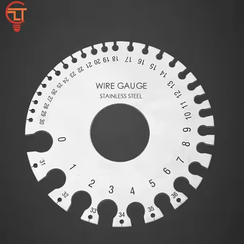 0-36 Round AWG SWG Wire Gauge Thickness Ruler Gauge Diameter Stainless Steel Measurer Tool Welding I