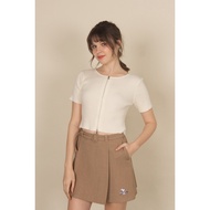Lzzie Ricotta Knit Zipper Top