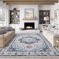 zesthome 8x10 Area Rugs,Stain Resistant Washable Rug,Ultra-Thin Rugs for Living Room,Bedroom,Non-Sli
