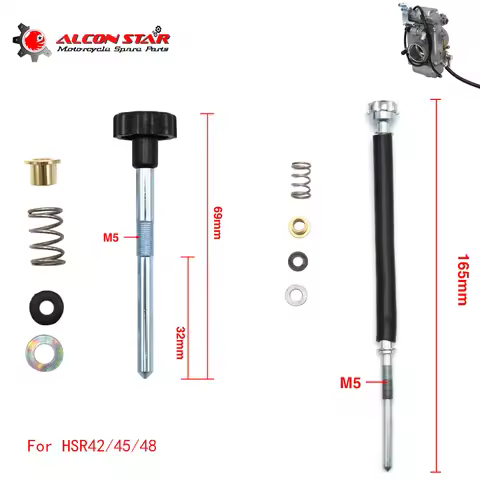 Alconstar Short Flexible Cable Idle Screw for Mikuni HSR 42/45/48 Flatslide Carburetors