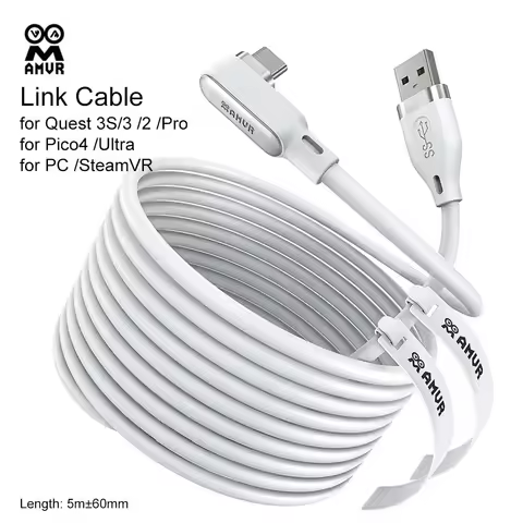AMVR Brand New 5m Link Cable for Quest 3S/3/2/Pro USB Cable for PICO 4/4 Ultra VR Accessories