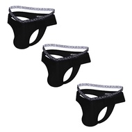CMENIN ORLVS 3Pcs ผ้าฝ้ายธรรมดาสะโพกยกกางเกงในชายทองผู้ชาย Jockstraps กางเกงชั้นในจีสตริงผู้ชายกระเป
