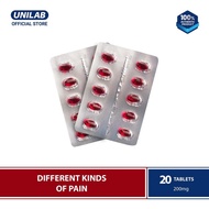 Unilab Medicol Advance 200 mg 20 capsules - For the Relief  From Headache, Migraine, Toothache, Dysm