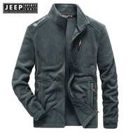 jeep spirit 1941 estd Men Outdoor Casual Jacket 2023 Spring Autumn New Fleece Warm Jacket Coat Men B