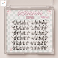 Natural Doe Eye False Eyelashes C Curl Matte Black Synthetic Fiber Lashes for Asian Eyes HD Camera R