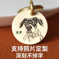 [Xiao ̅ Home] Cat Brand Dog Head Souvenir Engraving Tag Custom Design Anti-Lost Pet Plate Name Ident