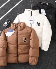 韓國預訂 3色可選 MLB 刺繡logo Yankees 短款立領羽絨外套