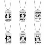 New Dog Tag Necklace Fraternal Pendant For Men Motorcycle Army Brothers Soldier Tough Man BFF Stainl
