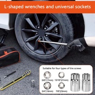 2-Ton Car Scissor Jack Kit with Wrench and Tire Tools for Emergency Tire Replacement and Repair
