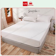 Set Ga Gối Cotton 3F Sọc 3cm Bóng Đẹp Drap Giường Chuẩn Khách Sạn Không Bai Xù ( Ga Giường + 2 Vỏ Gố