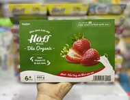 Sữa Chua trái cây Hoff Organic DÂU CHUỐI ORGANIC cho bé Lốc (6 hộp x 55g)