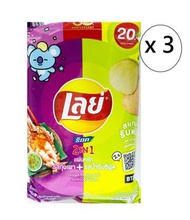 樂事 - Lay's薯片-2 in 1海鮮味 48g x 3