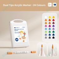 Enmy Dual Tips Acrylic Marker - Washable Marker Pen Arcylic Marker Paint Drawing Colouring Marker Ma