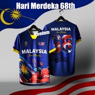 2025 68th Independence Day T shirt full sublimation quick dry Jersey Oversized Streetwear 68th Baju 
