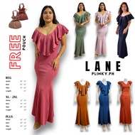LANE Set A Ladies Gown Wedding Bridal Ninang Sponsor Debut Womens Maxi Long Dress Formal by PLINKY