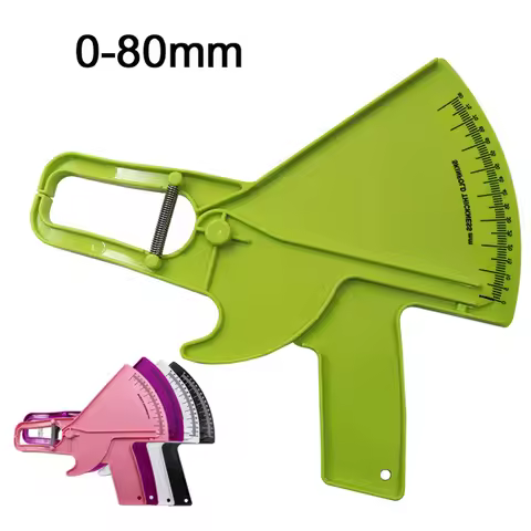 Precision Skinfold Caliper Measuring Body Fat 1.0 mm Measure up to 80mm in Skin Fold Thicknes 5 Colo