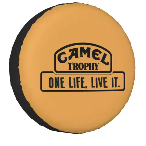 Custom Camel Trophy One Life Live It Tire Cover Case Bag Pouch for Jeep Car Wheel Protectors Accesso