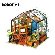 Robotime wooden DIY dollhouse Rolife Cathy's Flower House DIY Miniature House DG104 Meaningful gift