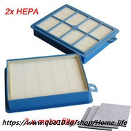 2x H12 H13 Hepa Filter + 3pcs Motor Filters Replacements for Philips Electrolux Vacuum Cleaner Parts