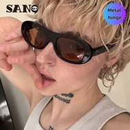 【Ready Stock】COD (San9)European and American retro oval frame sunglasses UV protection