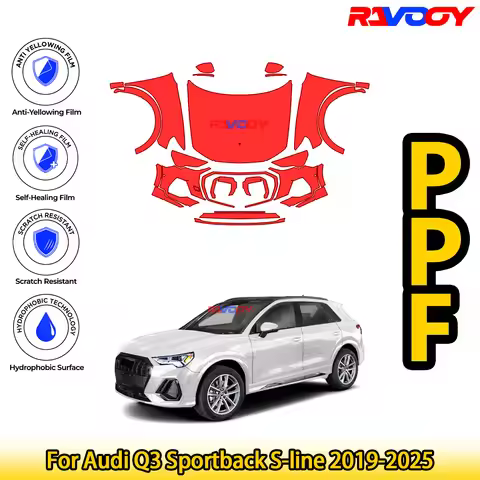 For Audi Q3 Sportback S-line 2019-2025 Glossy Matte Black Precut front PPF Kit Paint Protection Film