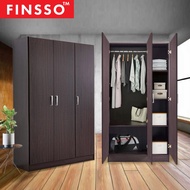 【 Ready Stock】 ☟FINSSO: 2 Door / 3 Door Espresso Wooden Wardrobe / Almari Baju♬