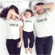 FAMILY COUPLE T-SHIRTS CTRL-C CTRL-V PAPA MAMA BROTHER ADEK FAMILY COUPLE DISTRO CLOTHES FATHER MOTH