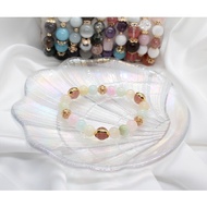 [Eclipse.gem] Strawberry Quartz, Colorful Chalcedony Bracelet