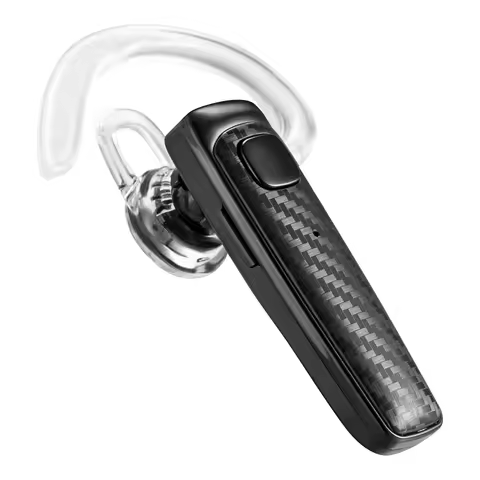 Bluetooth Headset - V5.0 Wireless Handsfree Earpiece Built-in Dual Mic Noise Cancelling, 10 Days Sta
