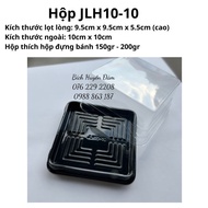 Jlh10-10 | Black Plastic Box For Moon Cake 150gr - 200gr