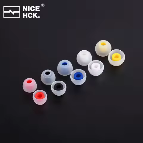 NICEHCK 07 Noise Isolating Silicone Ear Tips Soft Safe Eartips Improve Vocal For NX7MK4 FH11 Zero Ca