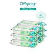 Offspring Biodegradable Plant-Based Baby Wipes 80 ct (6 Packs) [480Pcs]