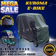 KUROMA EBIKE WITH BACK PASSENGER SEAT COVER HIGH QUALITY WATER REPELLANT AND DUST PROOF BUILT IN BAG