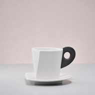 逗點 │ Comma - 咖啡杯盤組(白瓷)