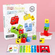 Cube Kids Emoji Board Game Expressions Puzzle building blocks -Funny Expression Puzzle Colorful